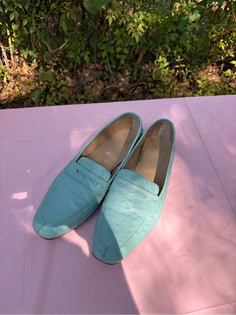 Aquamarine Leather Loafers